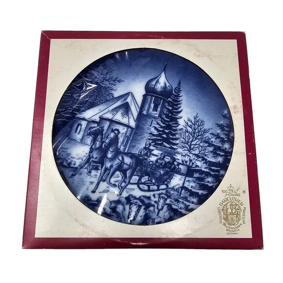 1974 BAREUTHER Christmas Plate Hinterzarten in the Black Forest Germany Vtg - Picture 10 of 11